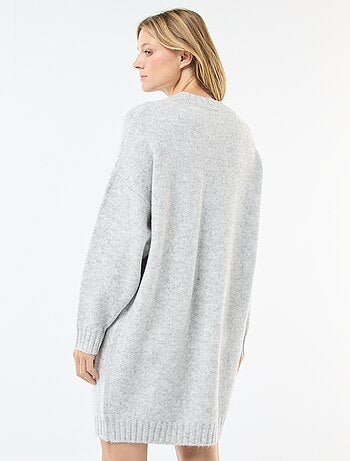 Vestido camisola quente de comprimento midi
