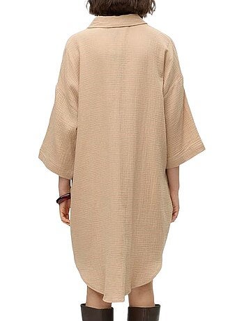 Vestido Chemise Bege Vero Moda Natali para Mulher