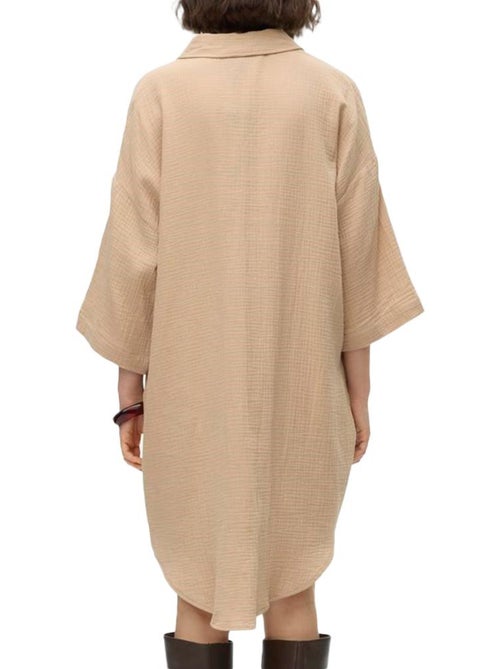 Vestido Chemise Bege Vero Moda Natali para Mulher - Kiabi