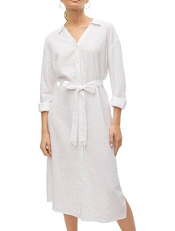 Vestido Chemise Branco Vero Moda Linn para Mulher