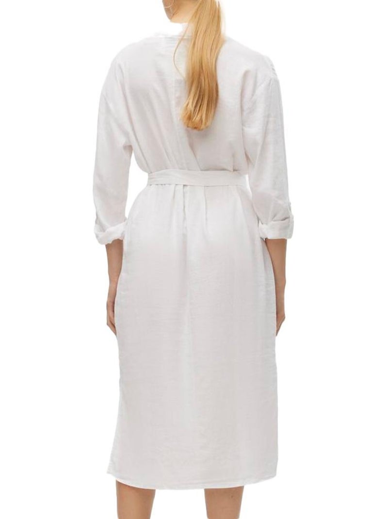 Vestido Chemise Branco Vero Moda Linn para Mulher Branco - Kiabi