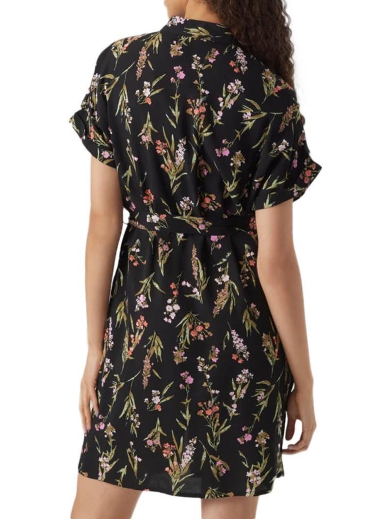 Vestido Chemise Preto Vero Moda Easy para Mulher Preto Multicolorido - Kiabi
