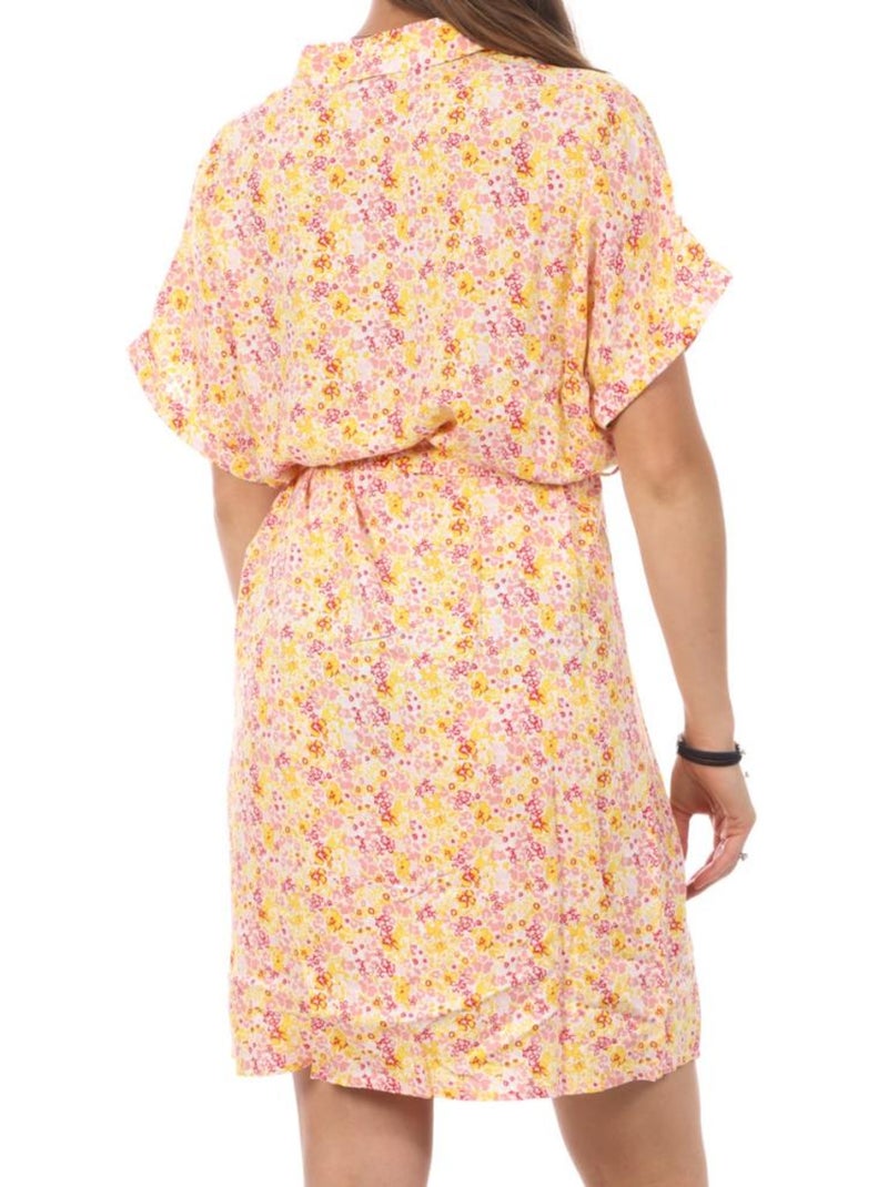 Vestido Chemise Vero Moda Easy Branco/Amarelo para Mulher Branco - Kiabi