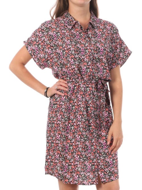 Vestido Chemise Vero Moda Easy para Mulher Rosa/Preto - Kiabi Vestido Chemise Vero Moda Easy para Mulher Rosa/Preto - Kiabi