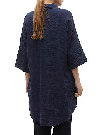 Vestido Chemise Vero Moda Natali Azul Marinho para Mulher