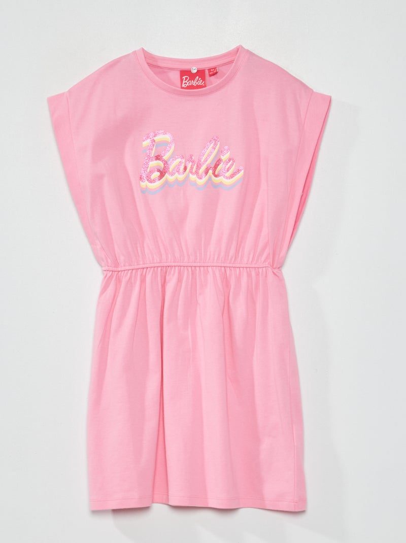 Vestido cintado com estampado 'Barbie' ROSA - Kiabi