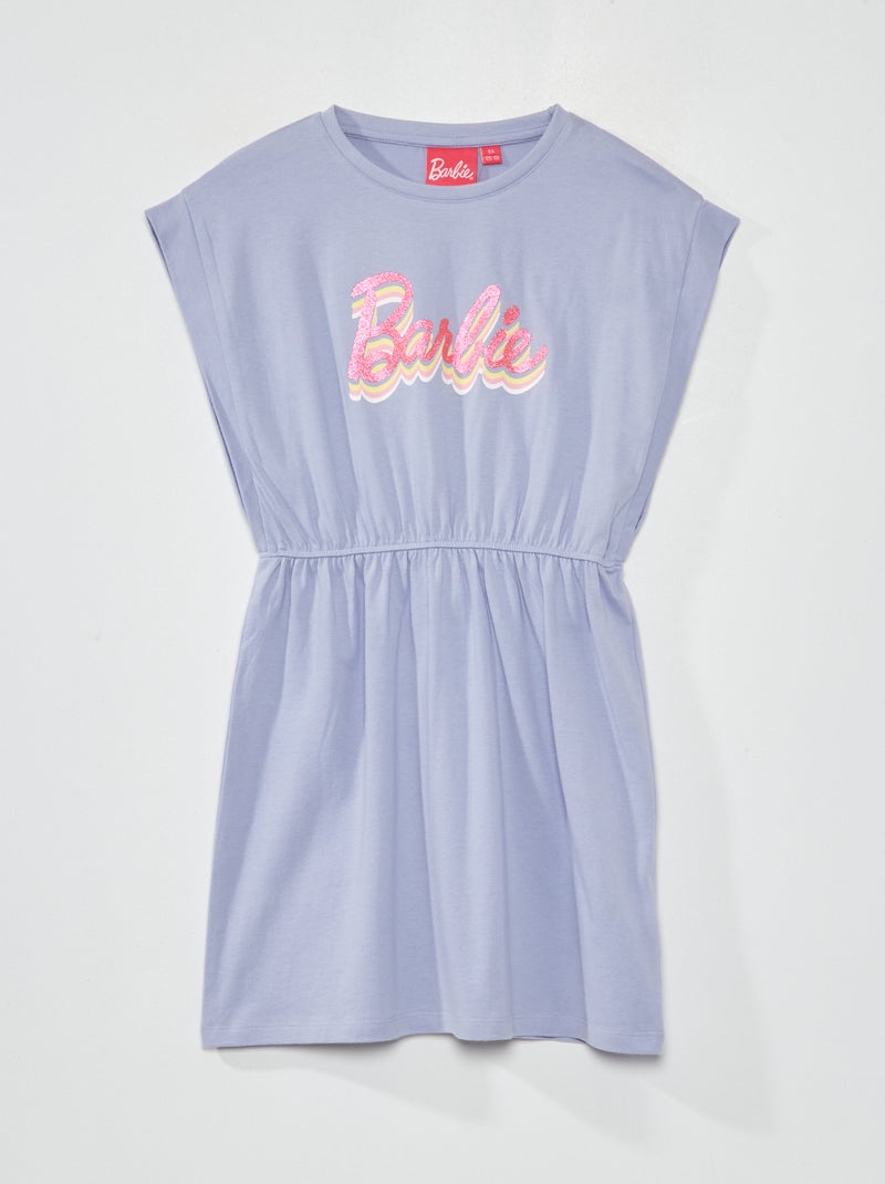 Vestido cintado com estampado 'Barbie' VIOLETA - Kiabi