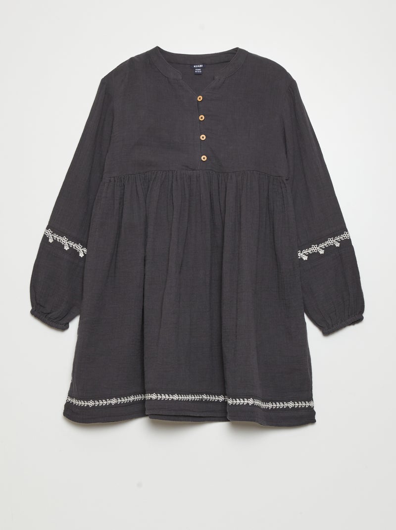 Vestido Cinza Escuro - Kiabi