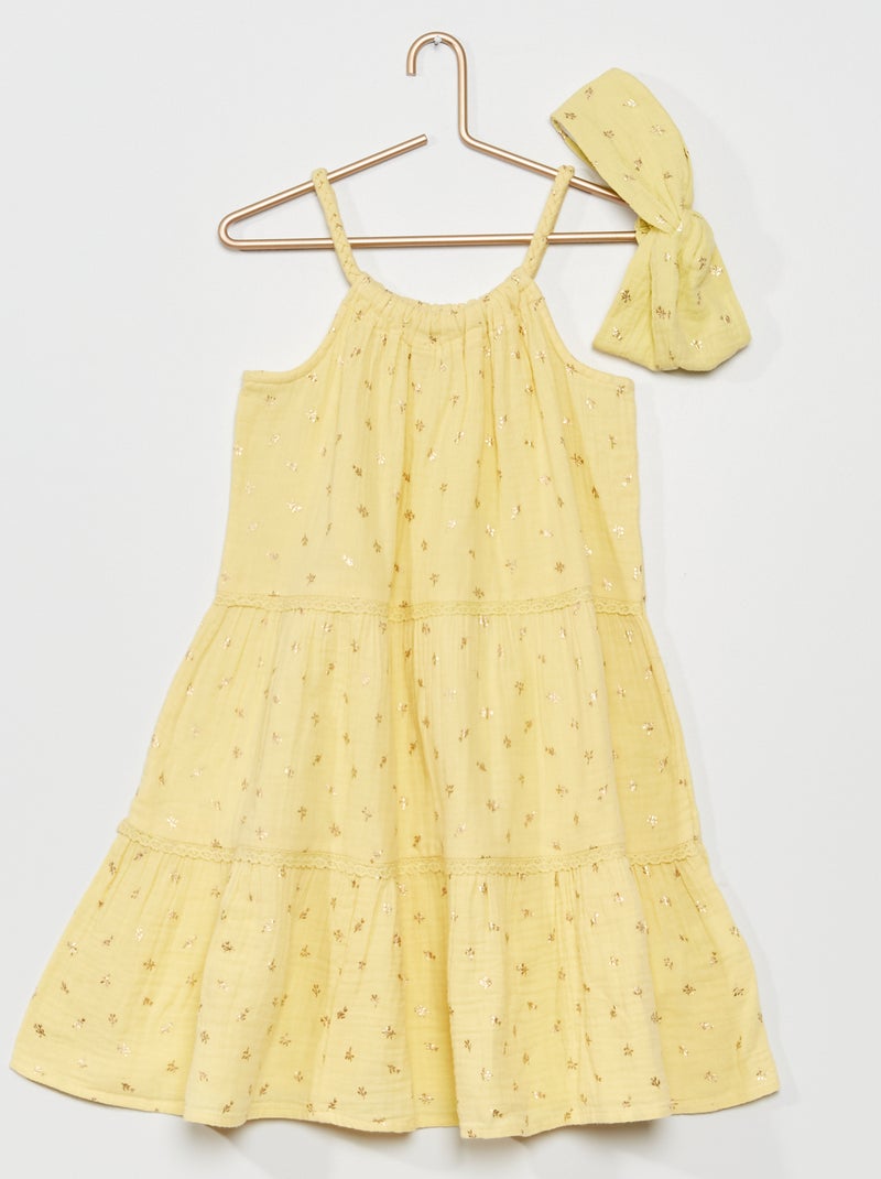 Vestido colorido AMARELO - Kiabi