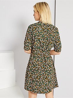 Vestido com abertura atrás - Kiabi