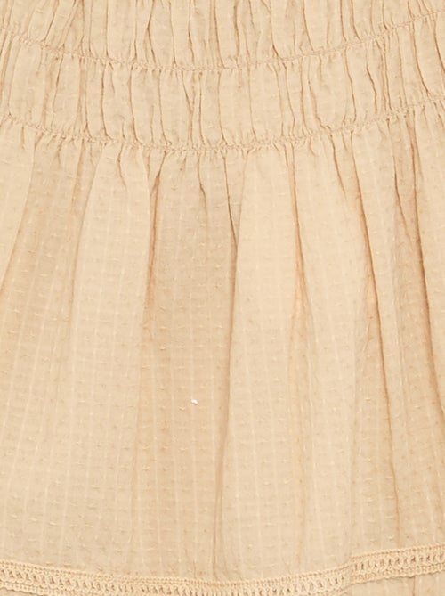 Vestido com alças com folhos e elásticas - Kiabi Vestido com alças com folhos e elásticas - Kiabi