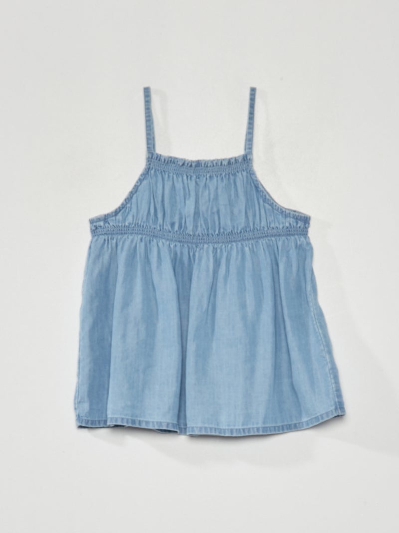 Vestido com alças finas Azul - Kiabi