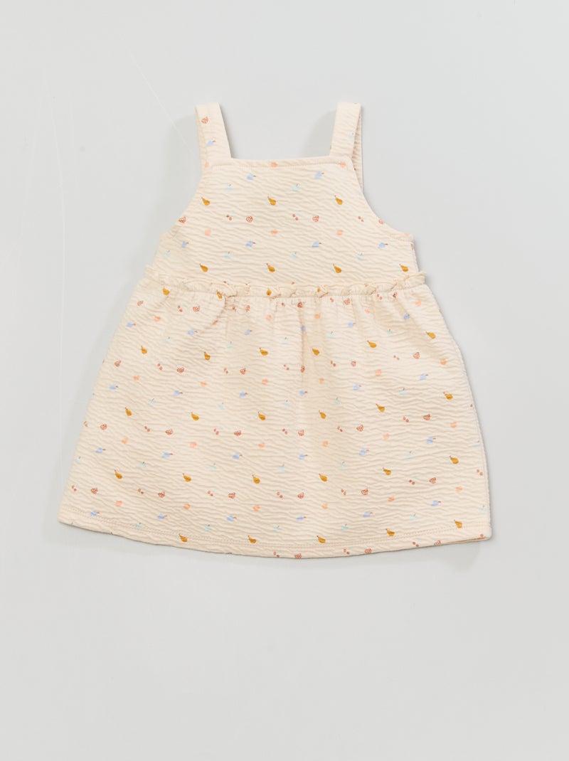 Vestido com alças finas em malha AMARELO - Kiabi