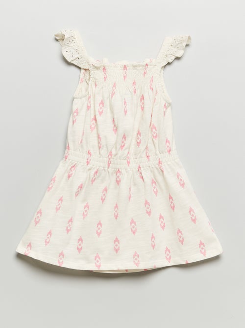 Vestido com alças finas estampado fantasia - Kiabi