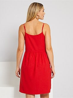 Vestido com alças finas - Kiabi