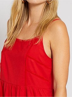 Vestido com alças finas - Kiabi