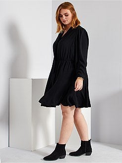 Vestido com base com folhos - Kiabi