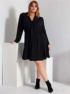 Vestido com base com folhos - Kiabi