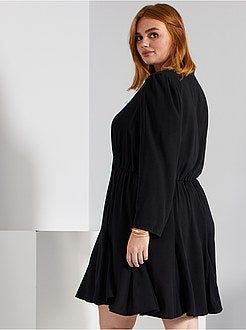 Vestido com base com folhos - Kiabi