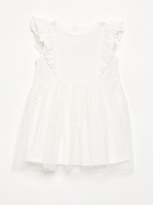 Vestido com base em tule cintilante - Kiabi Vestido com base em tule cintilante - Kiabi