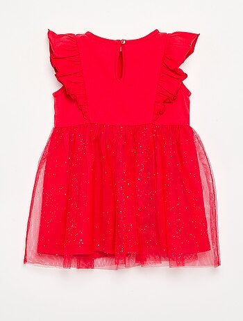 Vestido com base em tule cintilante