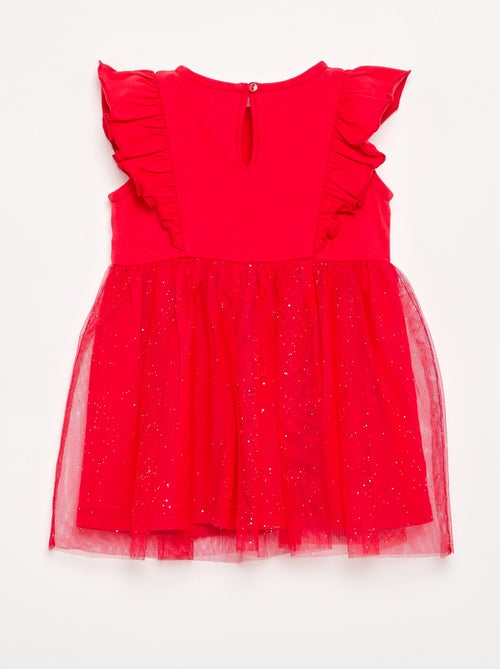 Vestido com base em tule cintilante - Kiabi