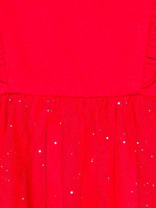 Vestido com base em tule cintilante - Kiabi