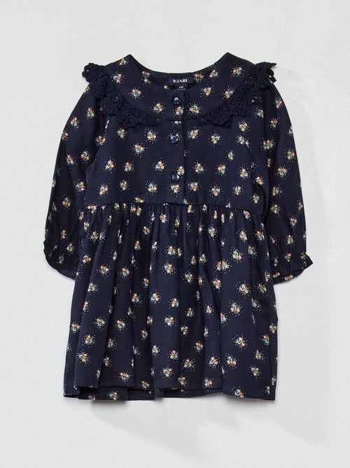 Vestido com bordado inglês - Kiabi