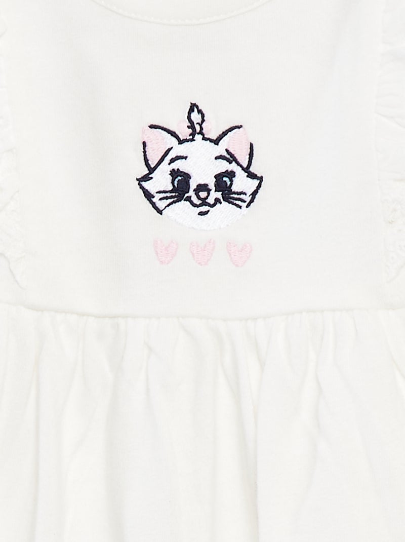 Vestido com bordado inglês 'Disney' BRANCO - Kiabi