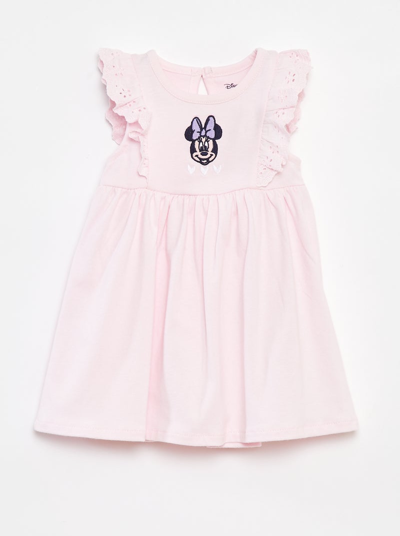 Vestido com bordado inglês 'Disney' ROSA - Kiabi