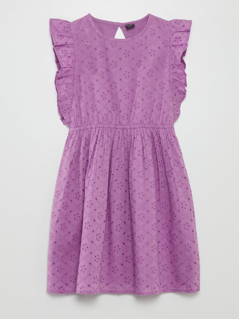 Vestido com bordado inglês VIOLETA - Kiabi