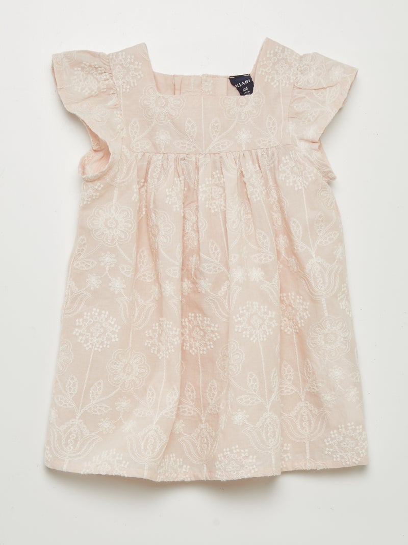 Vestido com bordados contrastantes ROSA - Kiabi