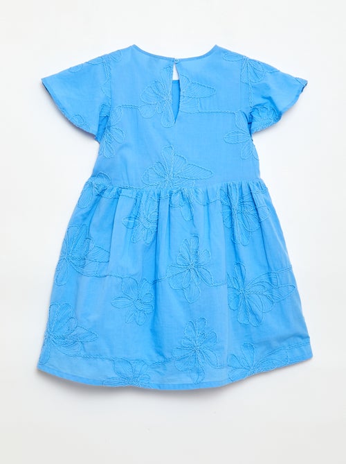 Vestido com bordados de flores fantasia - Kiabi