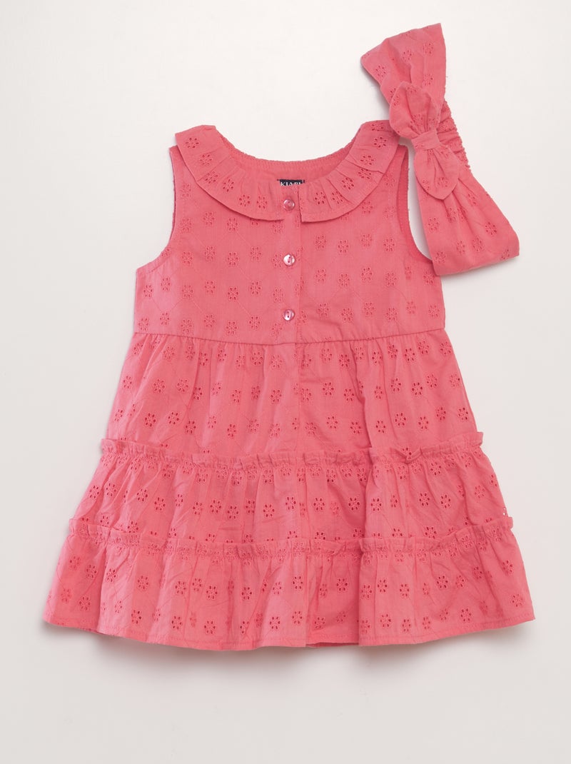 Vestido com bordados e bandolete a condizer ROSA - Kiabi
