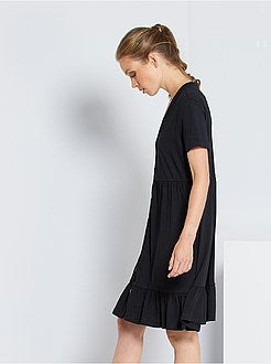 Vestido com botões em algodão 'JDY' - Kiabi