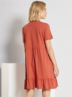 Vestido com botões em algodão 'JDY' - Kiabi