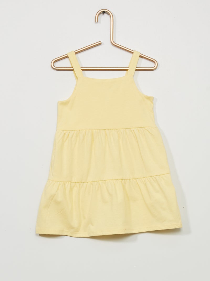 Vestido com camadas AMARELO - Kiabi