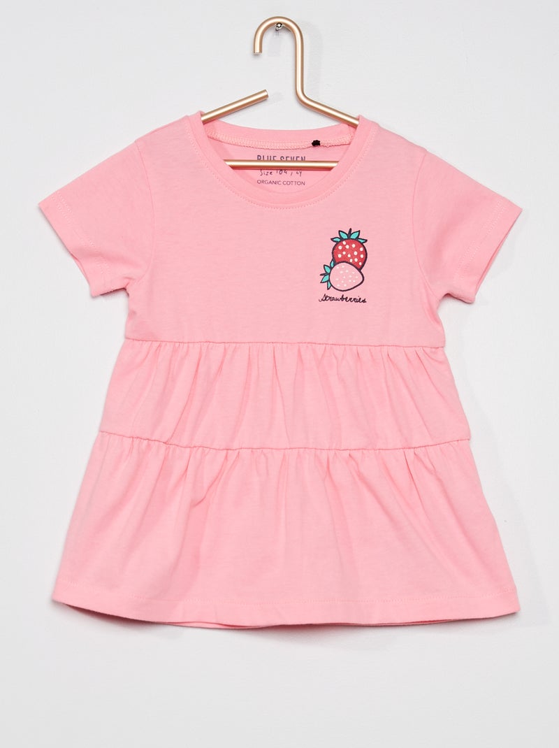 Vestido com camadas Rosa Claro - Kiabi