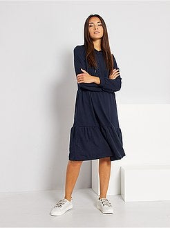 Vestido com capuz e folhos 'JDY' - Kiabi