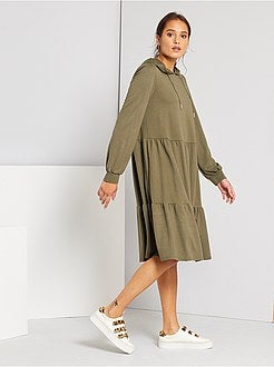 Vestido com capuz e folhos 'JDY' - Kiabi