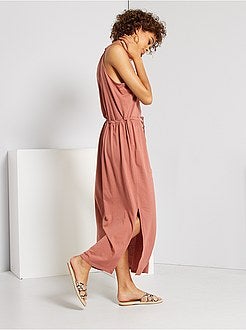 Vestido com cavas americanas - Kiabi