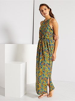 Vestido com cavas americanas - Kiabi