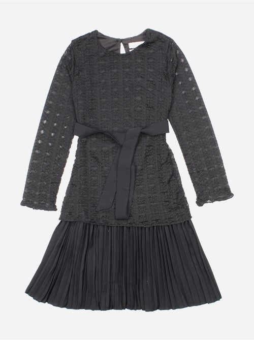 Vestido com cinto - Kids Star - Kiabi Vestido com cinto - Kids Star - Kiabi