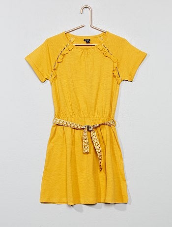 Vestido com cinto - Kiabi