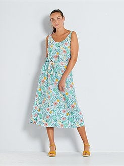 Vestido com cinto de corda - Kiabi