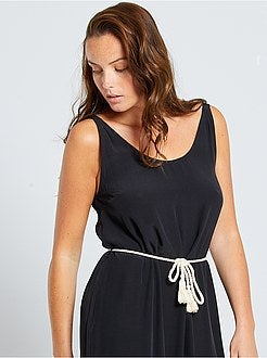 Vestido com cinto de corda - Kiabi