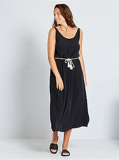 Vestido com cinto de corda - Kiabi