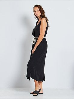 Vestido com cinto de corda - Kiabi