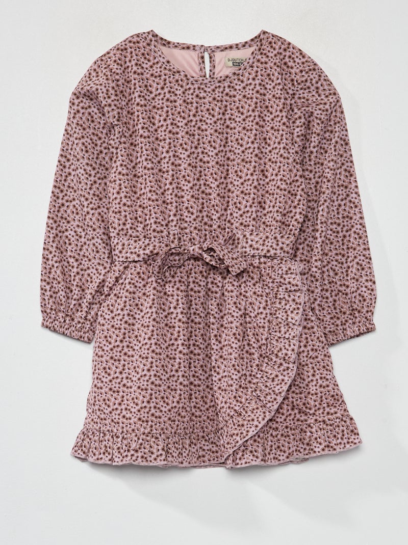 Vestido com cinto para atar VIOLETA - Kiabi