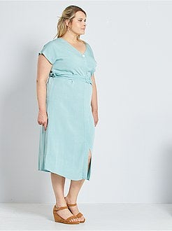 Vestido com cinto - Kiabi